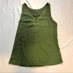Express olive green tank top